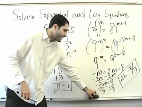 Algebra 2 - Exponential Equations and Intro to Logs
