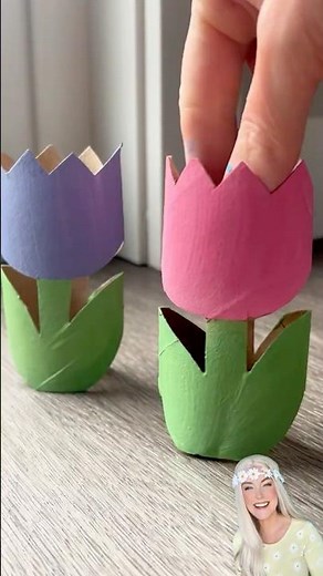 🌷 DIY Tulip Garden Craft for Kids | Toilet Paper Roll Tulips 🌸 | Fun Spring Craft