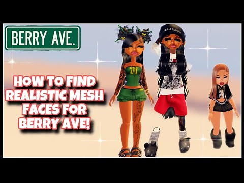 HOW TO GET ALL THE REALISTIC #MESH FACES IN #BERRY AVE OUTFITS#ROBLOX
