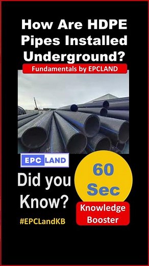 How Are HDPE Pipes Installed Underground?