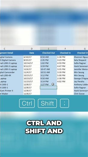Excel Shortcut: Add Current Date & Time Instantly! #excel #microsoftexcel #exceltips