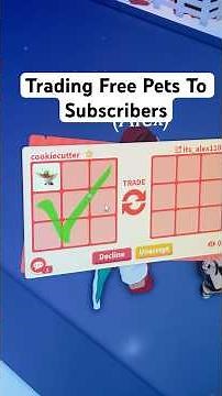 Trading free pets to subscribers in adopt me! #roblox #adoptme #adoptmeshorts