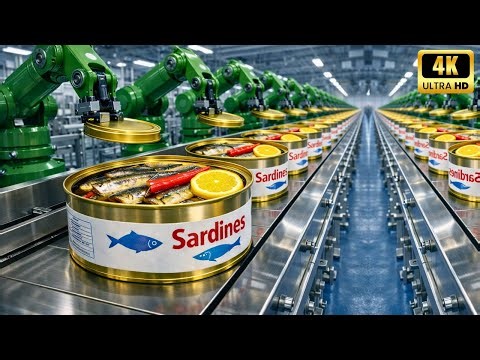 Inside a Canned Sardine Factory | From Sea to Shelf (Full Process Tour)