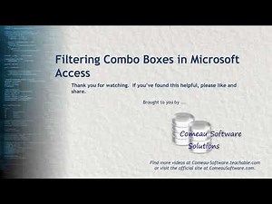 Filtering Combo Boxes in Microsoft Access