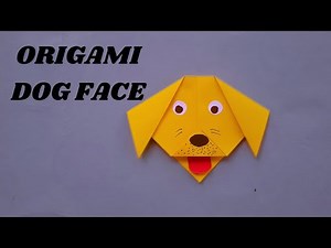 DIY Origami Dog Face | Easy Origami Dog | Simple Step For a Paper Dog Face