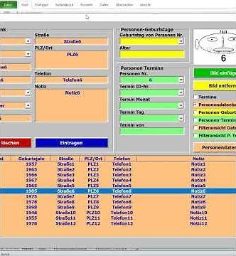 Structure of the input mask appointment calendar with images in Excel VBA