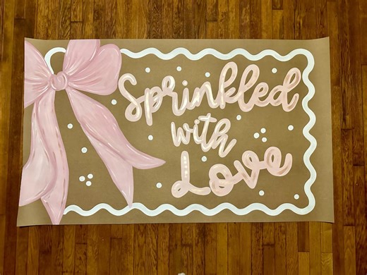 Baby Sprinkle Banner | Baby Shower Banner | Baby Sprinkle Decor | Pink Baby Shower Banner | Pink Bow Baby Shower Decor | Baby Shower Decor - Etsy