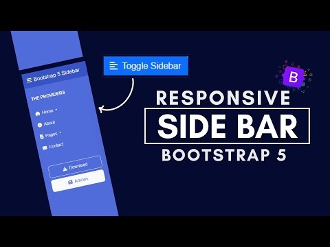 Sidebar Menu Using Bootstrap 5 | Responsive Side Bar with Sub Menu | Responsive Side Navigation Bar
