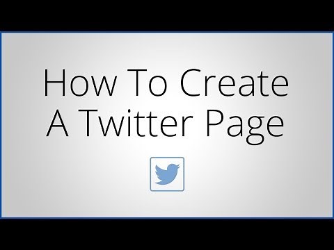 Creating a Twitter Page
