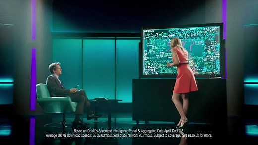 Exclusive first look at our new TV ad as Kevin Bacon tests Rachel Riley on why anyone would choose to be on a slower network. | EE