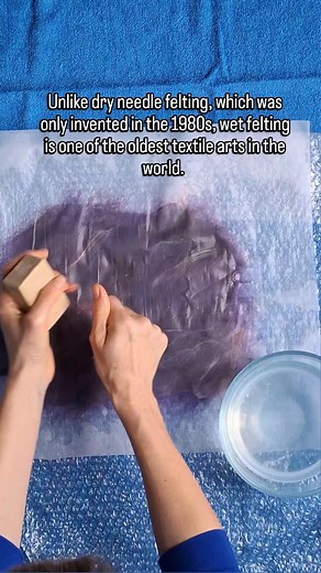 I experimented with wet felting again 💖 and created some beautiful fabrics for my felted fairy projects. ✨ I just want to share a little glimpse into the process and the amazing history this ancient craft holds. Wow... It's so much more than just a fun hobby... this a real magical connection to something really deep. 💖 At the end, wet felting is an ancient craft practised for thousands of years across cultures. Using just wool, warm water, soap, and a little friction, fibres tangle and bind in