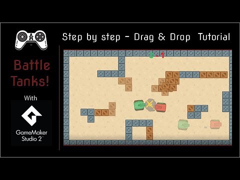 Game Maker Studio 2 Drag and Drop beginner Tutorial: Battle tanks!