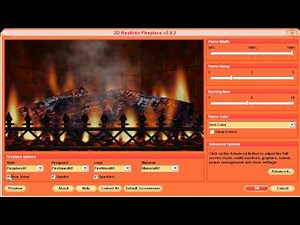 3D Realistic Fireplace Screensaver - Virtual Fireplace with crackling fire sounds (full hd)