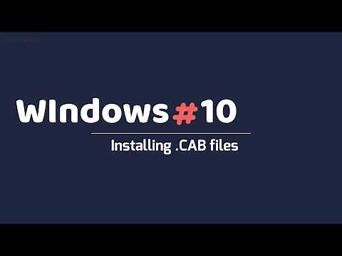 Installing .CAB files in Windows 10
