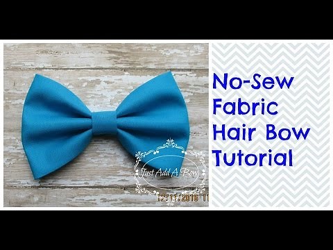 HOW TO: Make a 5" No Sew Fabric Hair Bow by Just Add A Bow