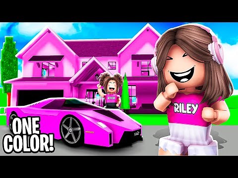 LIVING In A PINK ONLY WORLD For 24 HOURS..(Brookhaven)