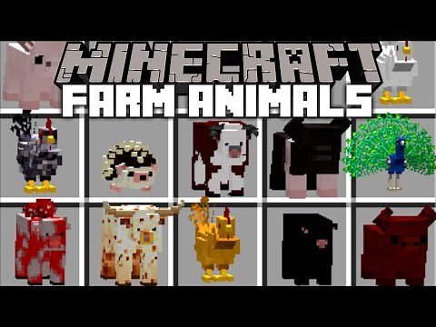 Minecraft FARM ANIMALS MOD / BREED MOBS AND WATCH THEM GROW !! Minecraft Mods