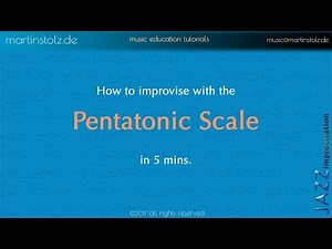 Jazz Improvisation: How to improvise with the pentatonic scale in 5 mins.