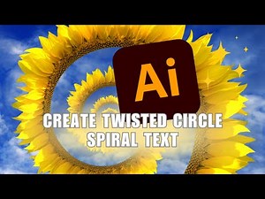 💥 QUICK: Create Twisted Circle Spiral Text In Illustrator | Typography | Illustrator Tutorial