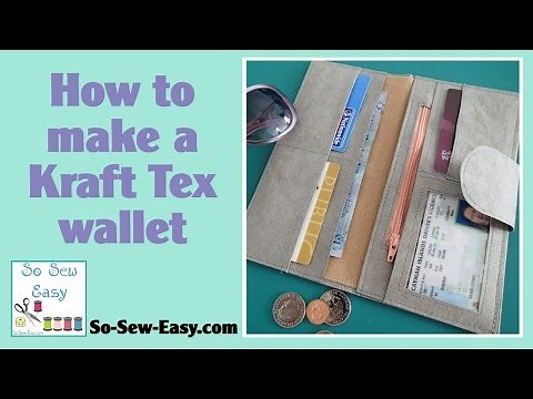 How to sew a Kraft tex wallet - free pattern