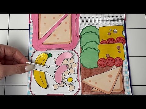 [🌸paper diy🌸] School lunch box 📚🍱 학교 도시락 tutorial 종이놀이