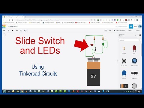 Tinkercad Circuits #6 - Slide Switch and Two LED Circuits