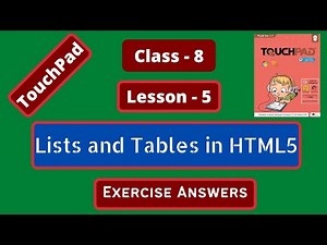 Touchpad Class 8 Chapter 5 Question Answer | Class 8 Computer Touchpad Chapter 5 Exercise Answer