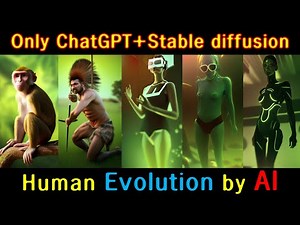 AI art, Human Evolution by AI only ChatGPT and Stable Diffusion #humanevolution #evolution #chatgpt