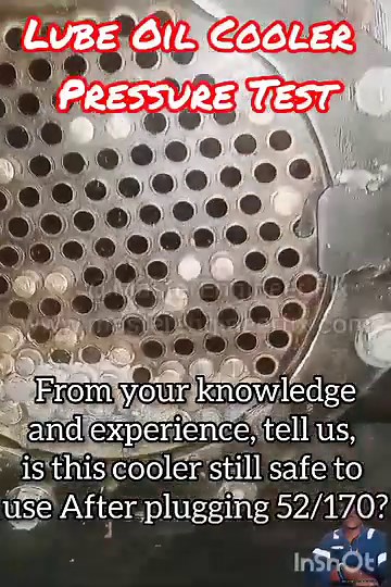Pressure testing of Shell and Tube Heat Exchangers: What is the percentage of the total number of tubes that is considered safe to plug in the event of leaking tubes and what limits are not to be exceeded when efficiency of the heat exchanger is of utmost importance? Like, comment, share and follow us @ Master Engineer Fix Background Audio: Matthew Chapter 6 Language: Hausa Language(Nigeria, West Africa). #dieselengine #maintenance #engines #engine #engineering #mechanical #engineer #engineers #