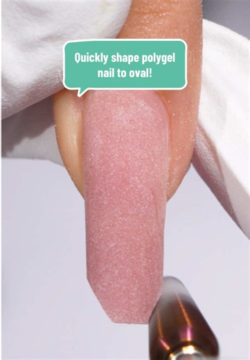 Quickly Shape Polygel Nails to an Oval Finish