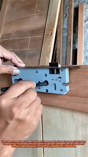 Precision Door Lock Installation Using Step Drill Technique