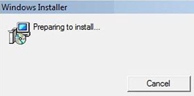 Windows Installer keeps popping up or starting, Preparing to install