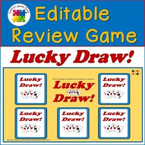 Editable PowerPoint Review Game Template: Lucky Draw