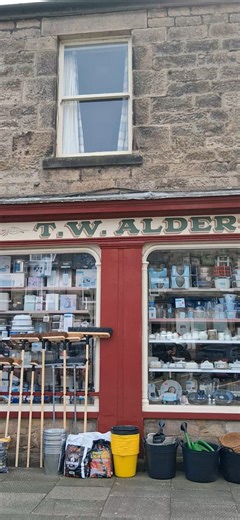 " OPEN ALL HOURS" T.W . ALDERSON HARDWARE ROTHBURY.EST 1898.