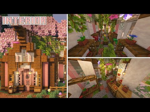 Cherry Blossom Flower Shop 🌸 I Minecraft Interior Tutorial