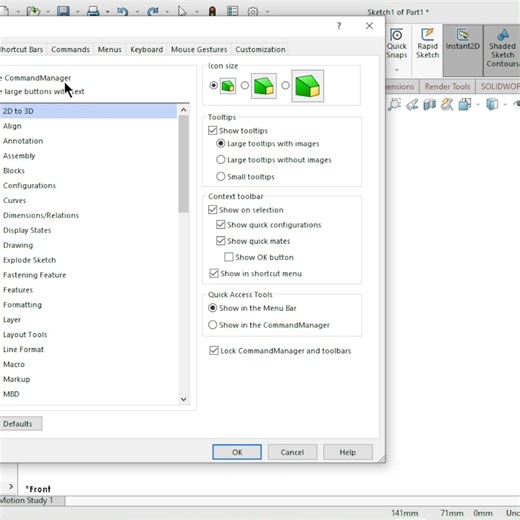 26K views · 373 reactions | How to set Shortcut toolbar and buttons in Solidworks | How to Drag and Drop Shortcut button in solidworks #solidworksinterface #solidworkstutorial #cad #SolidWorks #fbreels #followus #malviyacadsolution | Malviya CAD Solution | Facebook