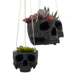 Skull Hanging Planter Pot, Hanging Kit Included - Succulent Planter - 3D Printed - Skull Planter Pot - Halloween Decor - Plant Horror Gothic - Etsy