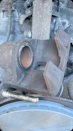 How to compress a brake caliper with a screwdriver🤣 #mechanic #fixit #repairs #automotive #cars #repair | My Mobile Mechanic / Auto Repair & Brake Replacement.