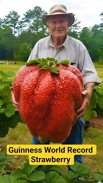 World’s Largest Strawberry 🍓😳 Guinness World Record!