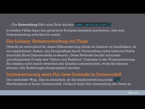 Wie man zwischen Vom Benutzer verursachten und Von der Anwendung verursachten ItemEvents in Swing u