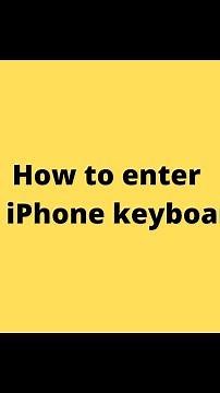 How to enter in iPhone keyboard