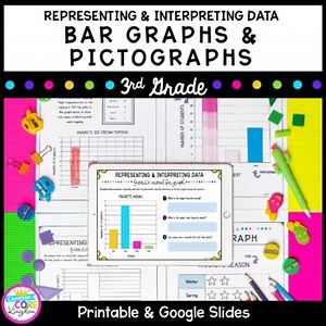 Scaled Bar Graphs Pictographs Picture Graphs 3rd Grade Math 3.MD.B.3 Worksheets