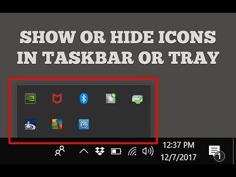 Show or Hide Icons In Taskbar or System Tray in Windows 10
