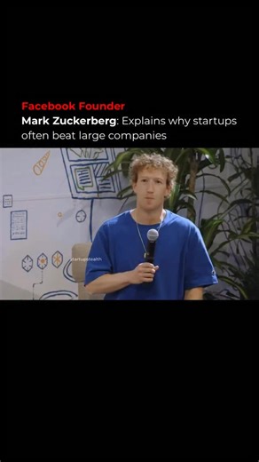 Startups | Entrepreneurs | VCs🦄 on Instagram: "Mark Zuckerberg argues that startups often outperform large companies because speed beats scale. Startups operate with fewer layers, enabling fast decisions, rapid experimentation, and constant iteration. Without heavy infrastructure, they can pivot quickly when markets shift or customers respond unexpectedly. Large organizations, by contrast, rely on approvals, legacy systems, and risk management processes that slow momentum. Months can pass befor