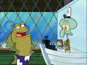 SpongeBob SquarePants - Mini Squid takes over Squidward’s job.