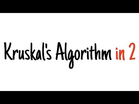Kruskal's algorithm in 2 minutes