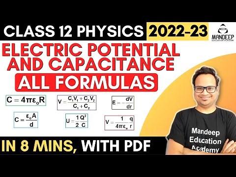 Electric Potential and Capacitance All Formula Class 12 Physics Chapter 2 | PDF | CBSE Board 2023