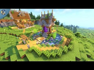 Minecraft - How to Build a Nether Portal with a Peaceful Garden - Tutorial