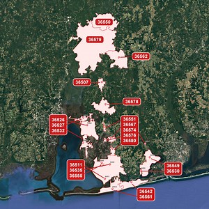 Baldwin County Zip Code Map