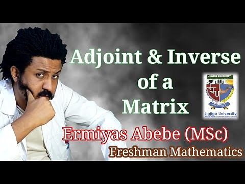 Matrix Adjoint & Inverse, The Matrix 4, Freshman Math tutorial in amharic